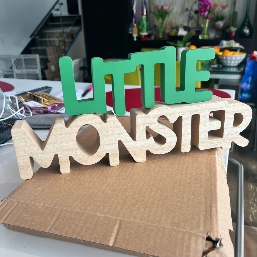 NWT - 3D decor piece “little monster’ fun piece for your kids room! - Picture 4 of 5